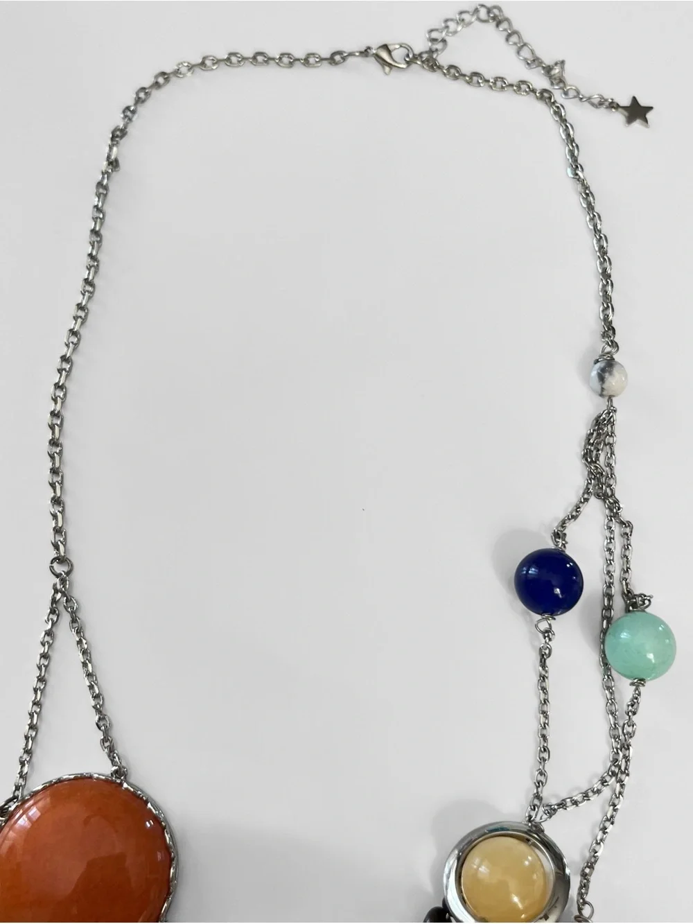 Think Geek Solar Orbit Gemstone Multi Strand Necklace